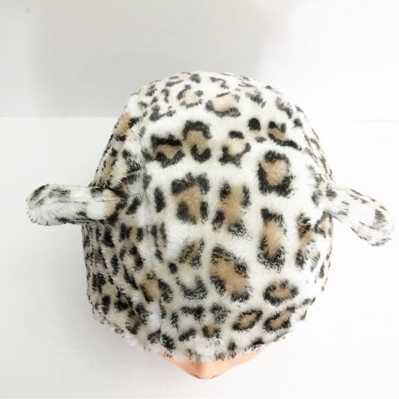 Kitty cat leopard faux fur trapper hat - Picture 7 of 8